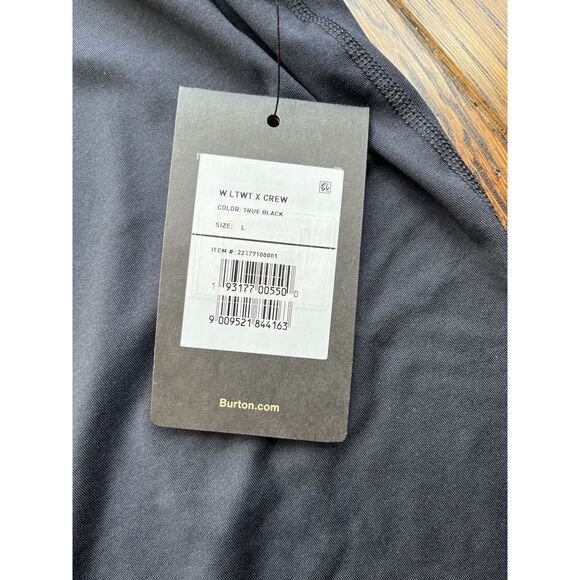 Burton Women's Lightweight X Base Layer Crew Black Large NWT - Picture 2 of 7
